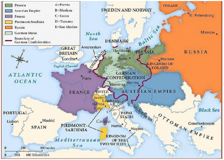 Viyana Kongresi sonrası Avrupa haritası